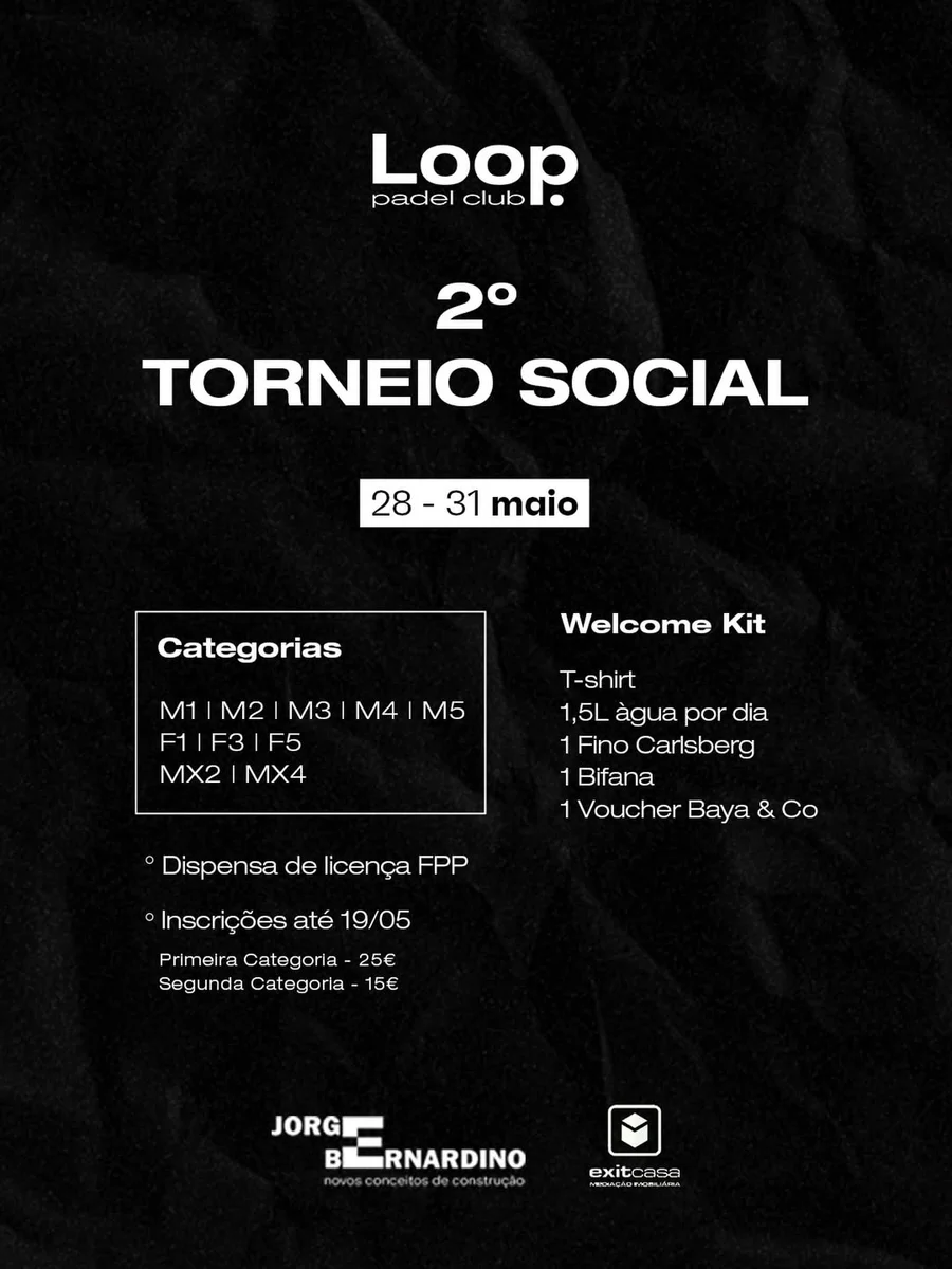 2° Torneio Social Loop Padel Club