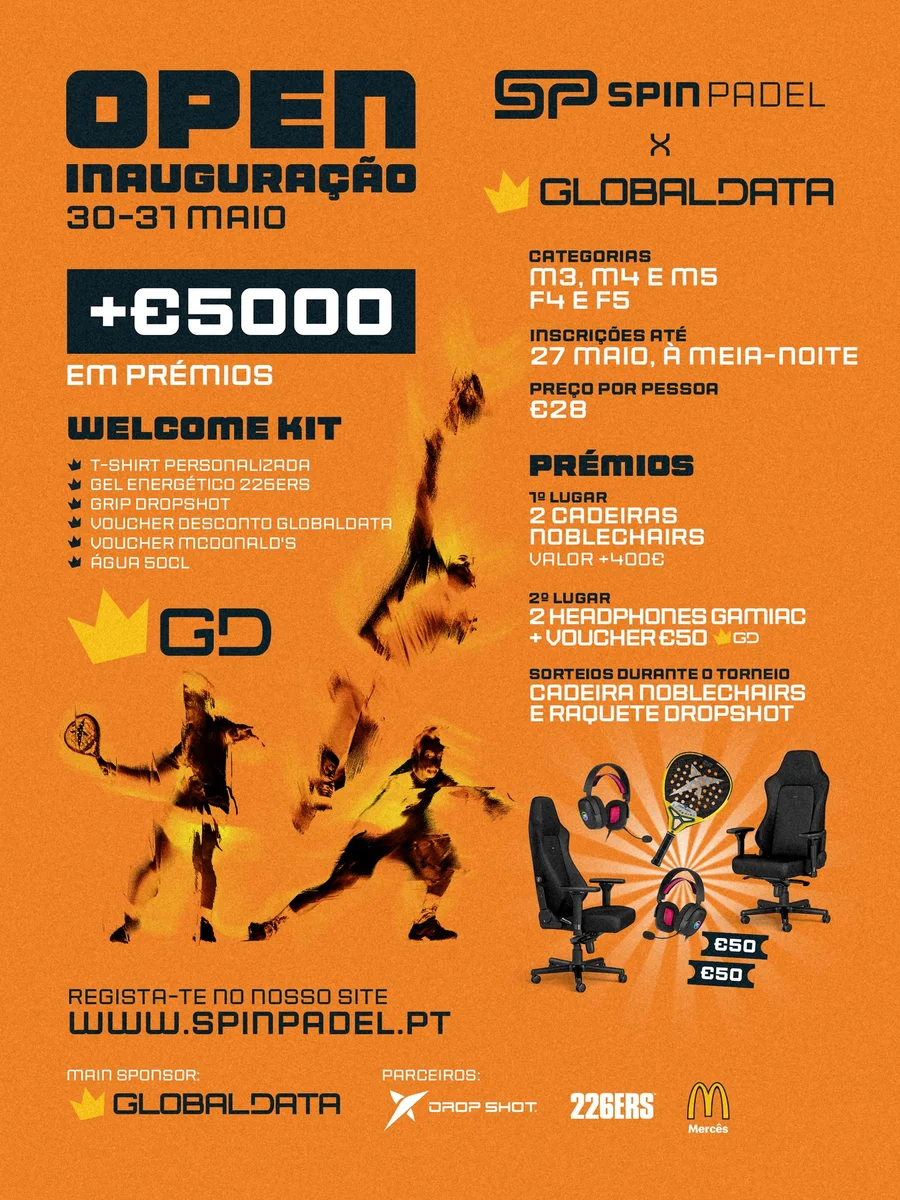 Open Inauguração - Globaldata x Spin Padel