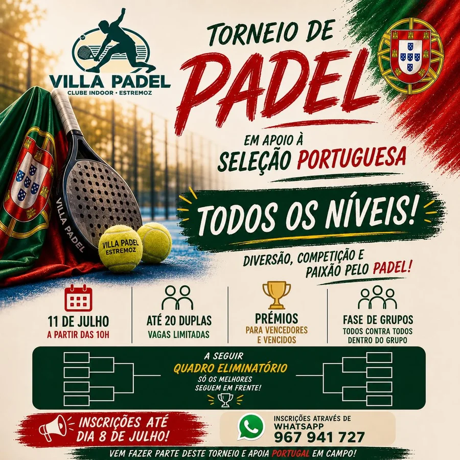 Torneio de padel - Apoio à Seleção Portuguesa